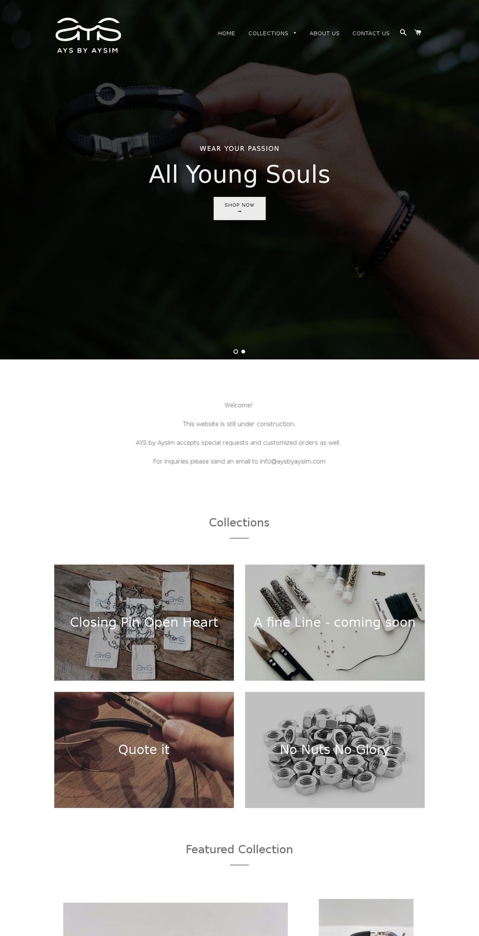 aysbyaysim.com — Shopify storefront screenshot