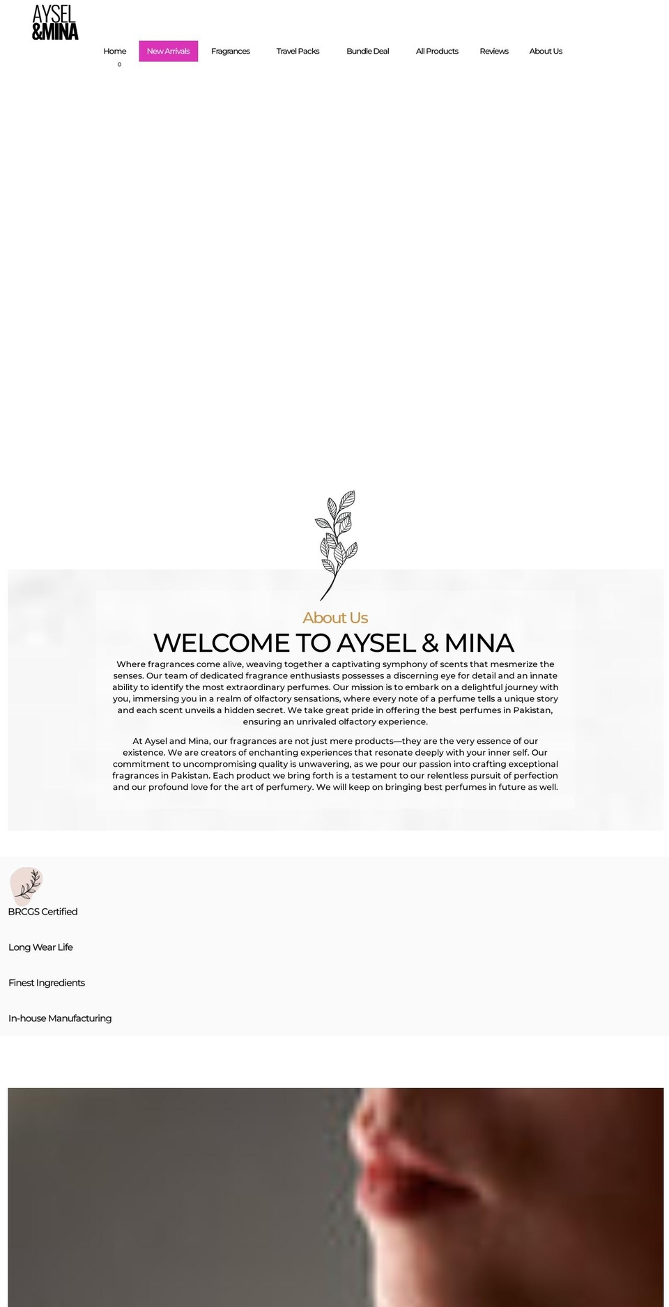 ayselmina.com shopify website screenshot