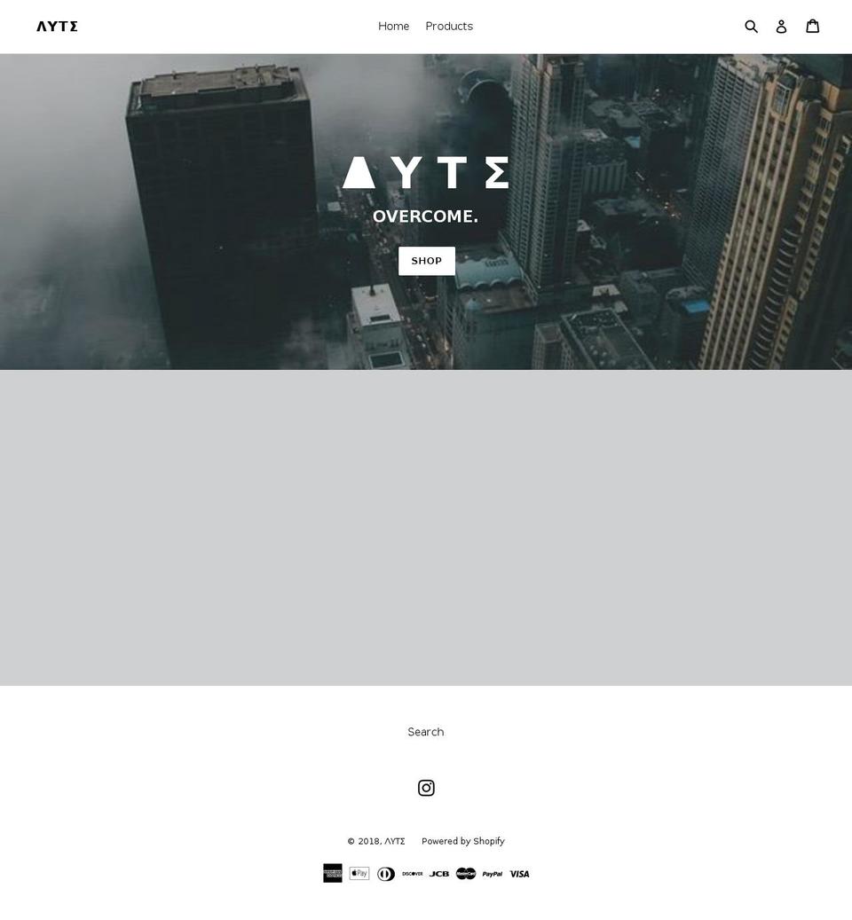 ayteovercome.com shopify website screenshot