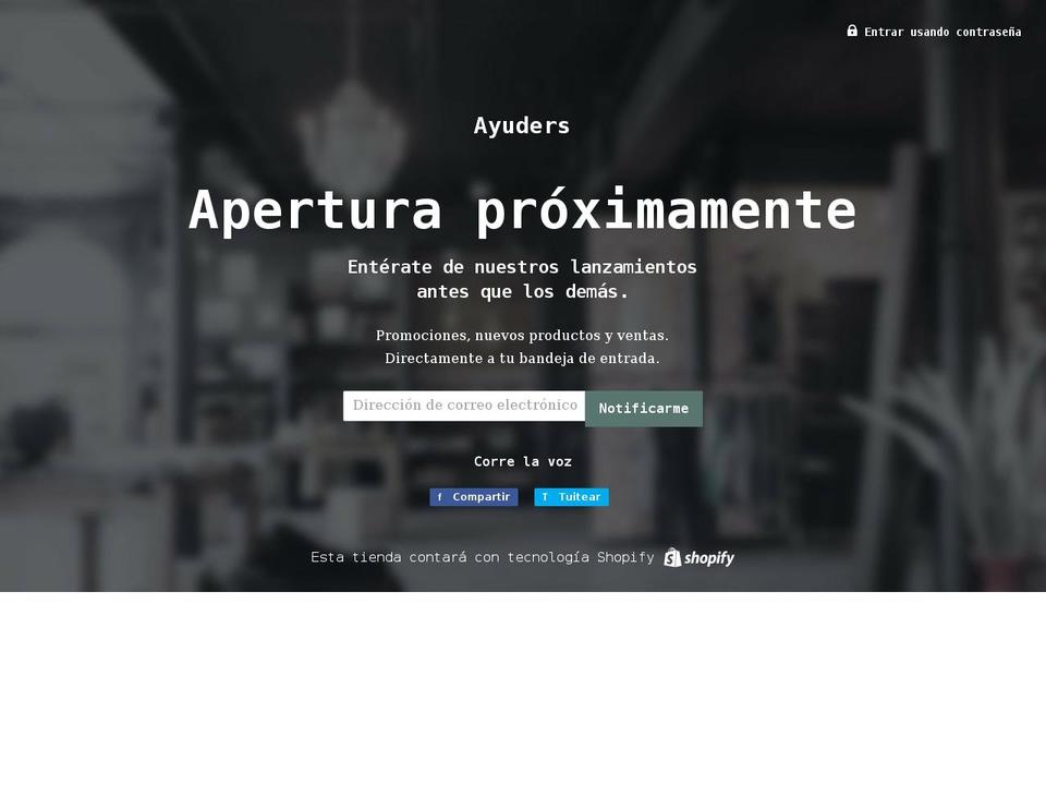 ayuders.com shopify website screenshot