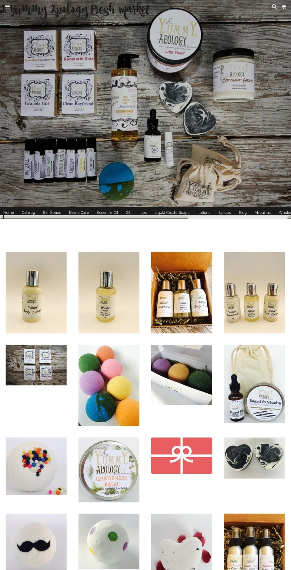 ayummyapology.com shopify website screenshot
