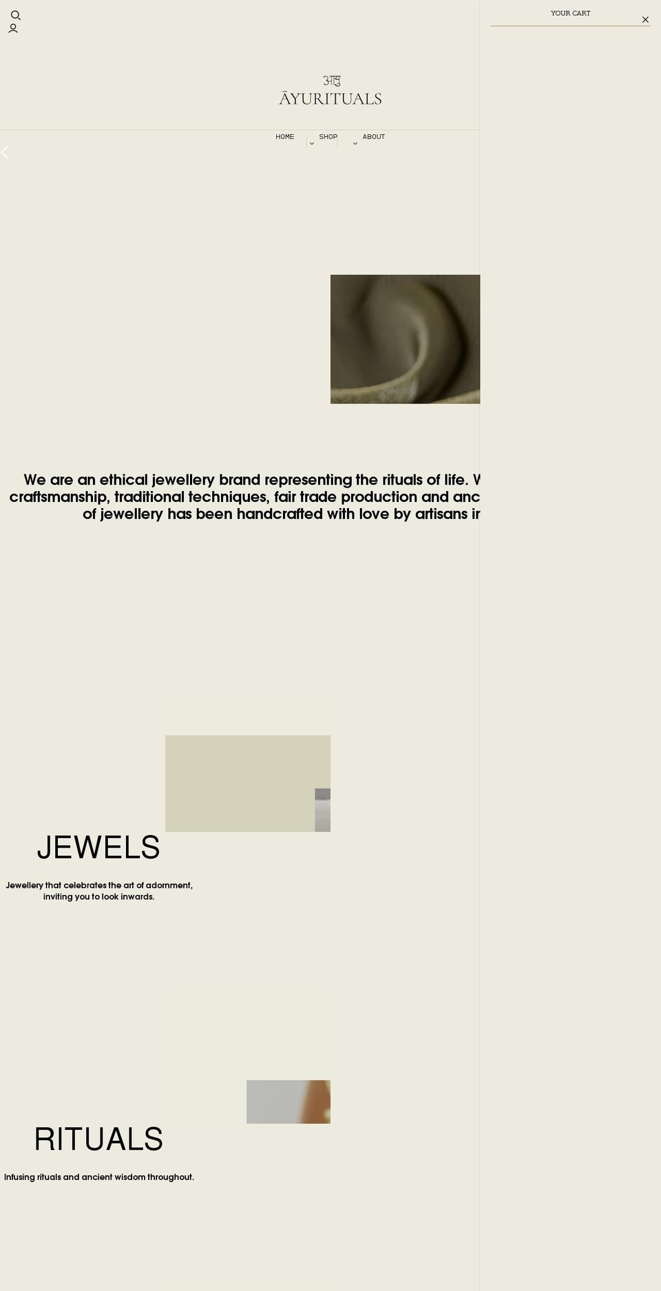ayurituals.com shopify website screenshot