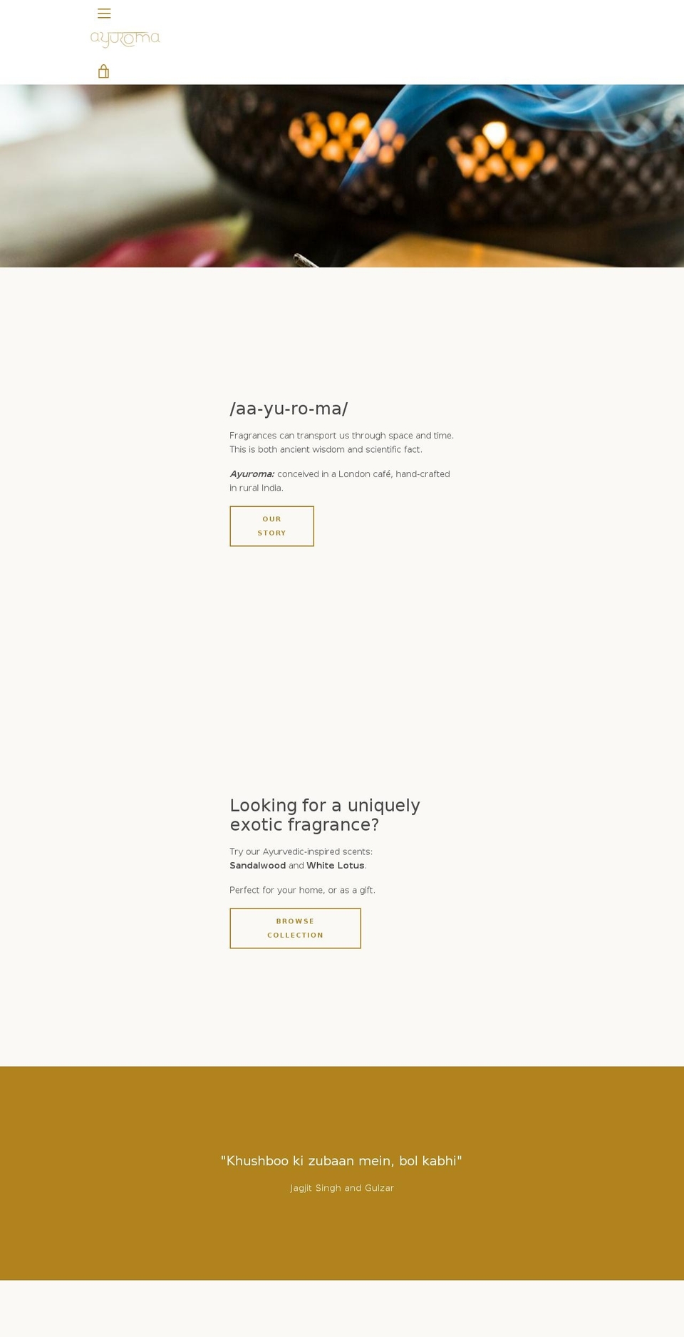 ayuroma.in shopify website screenshot