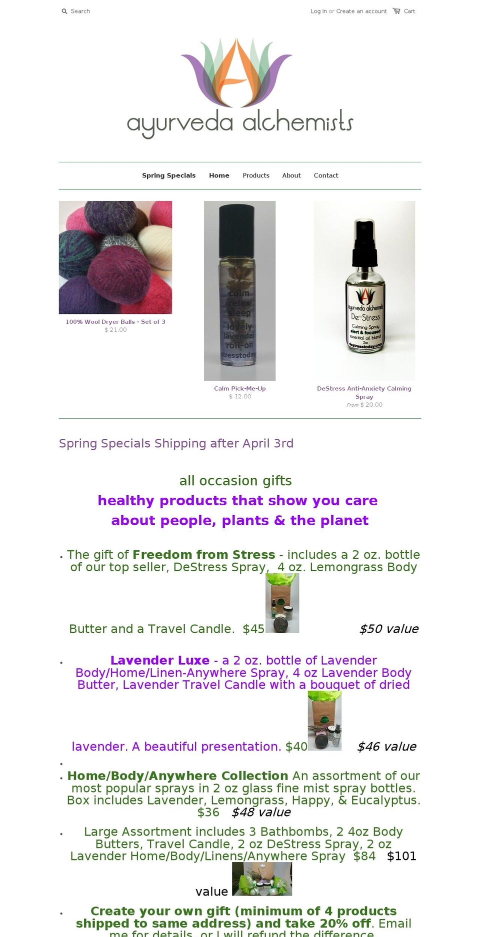 ayurvedaalchemists.com shopify website screenshot