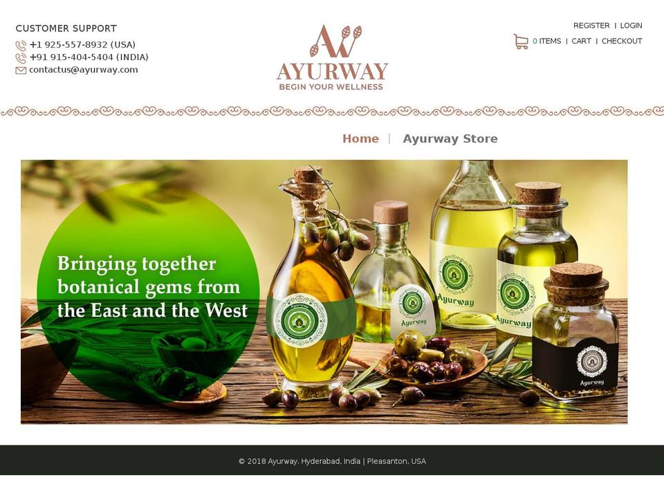 ayurway.net shopify website screenshot
