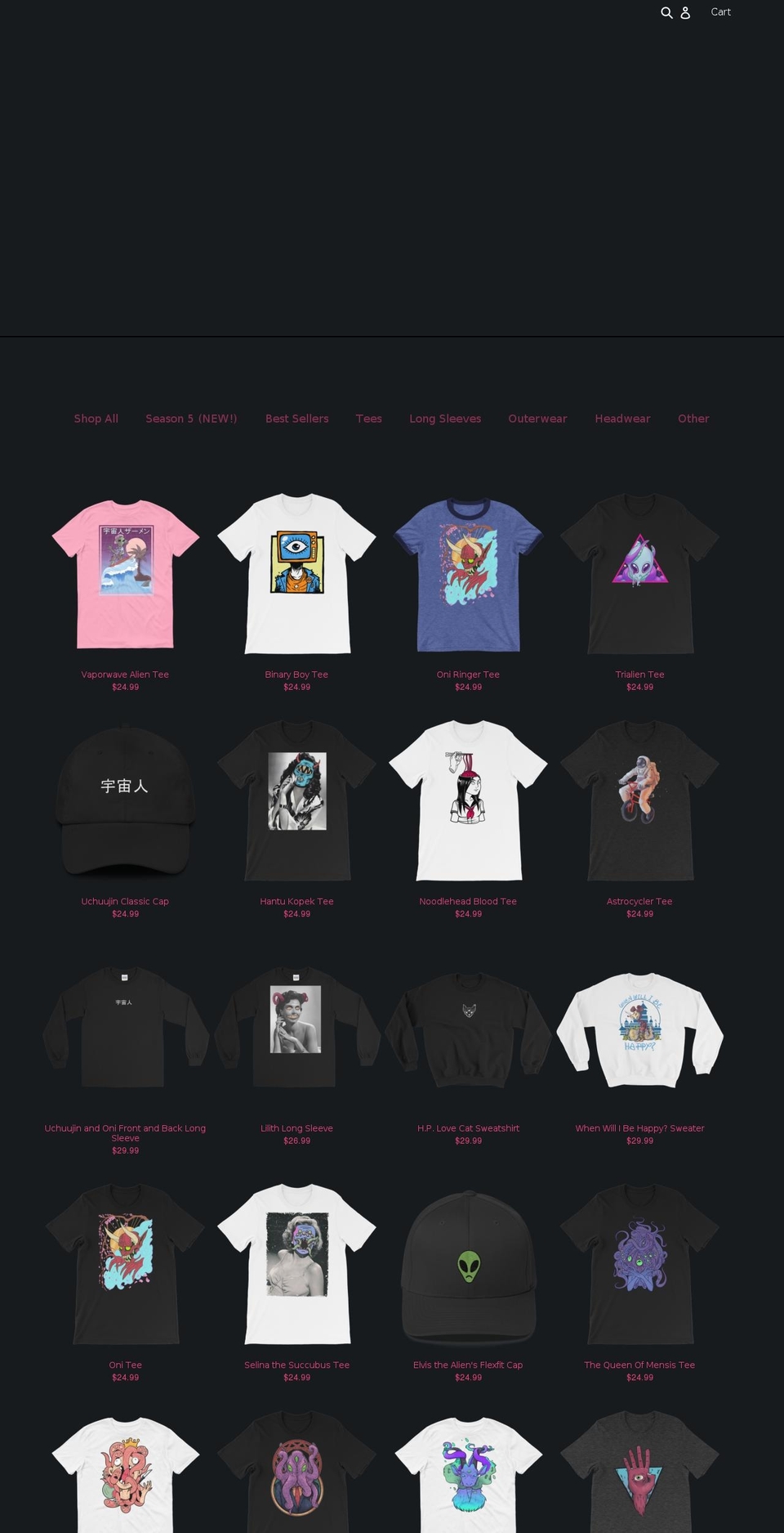 ayylienclothing.com shopify website screenshot