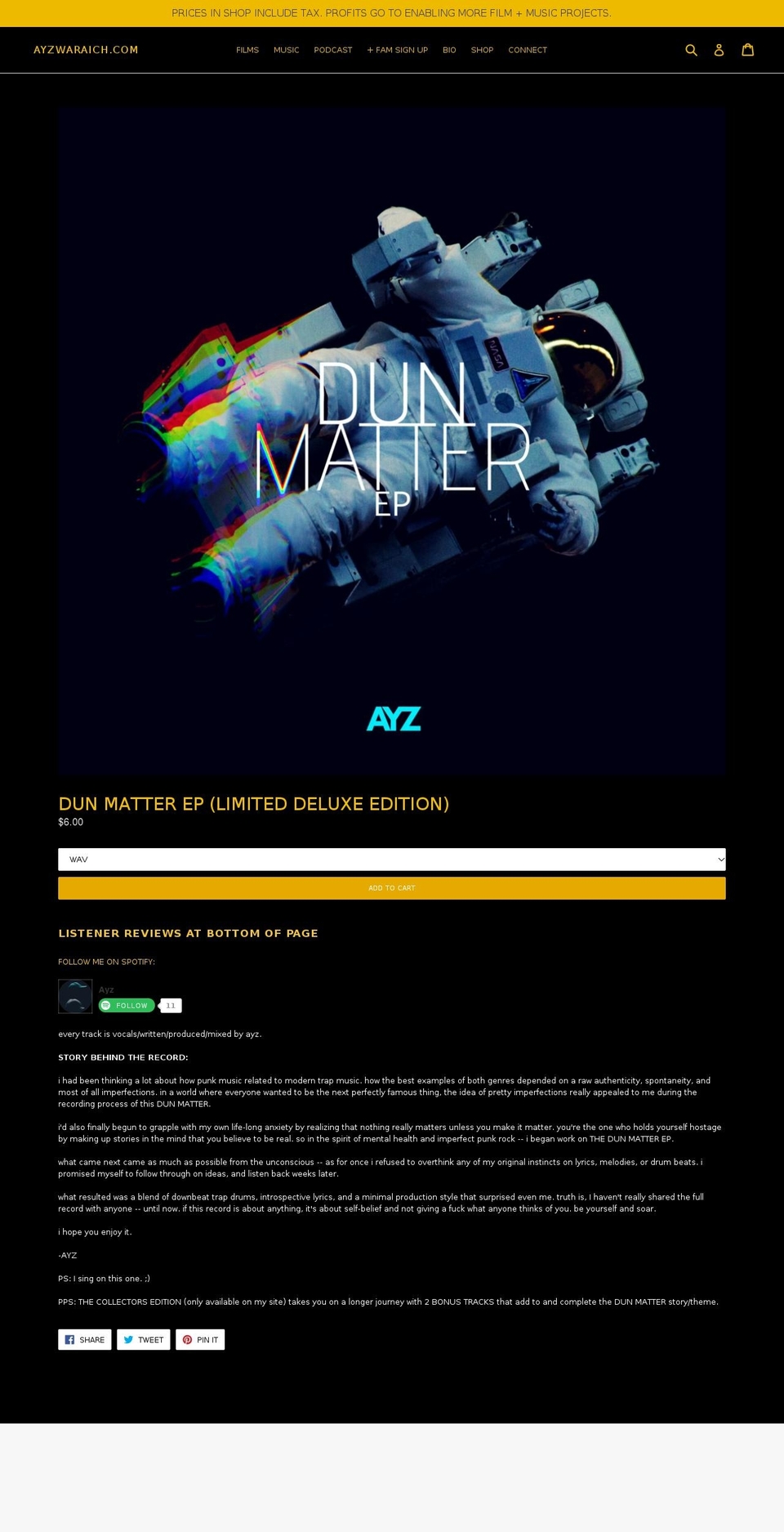 ayzwaraich.com — Shopify storefront screenshot
