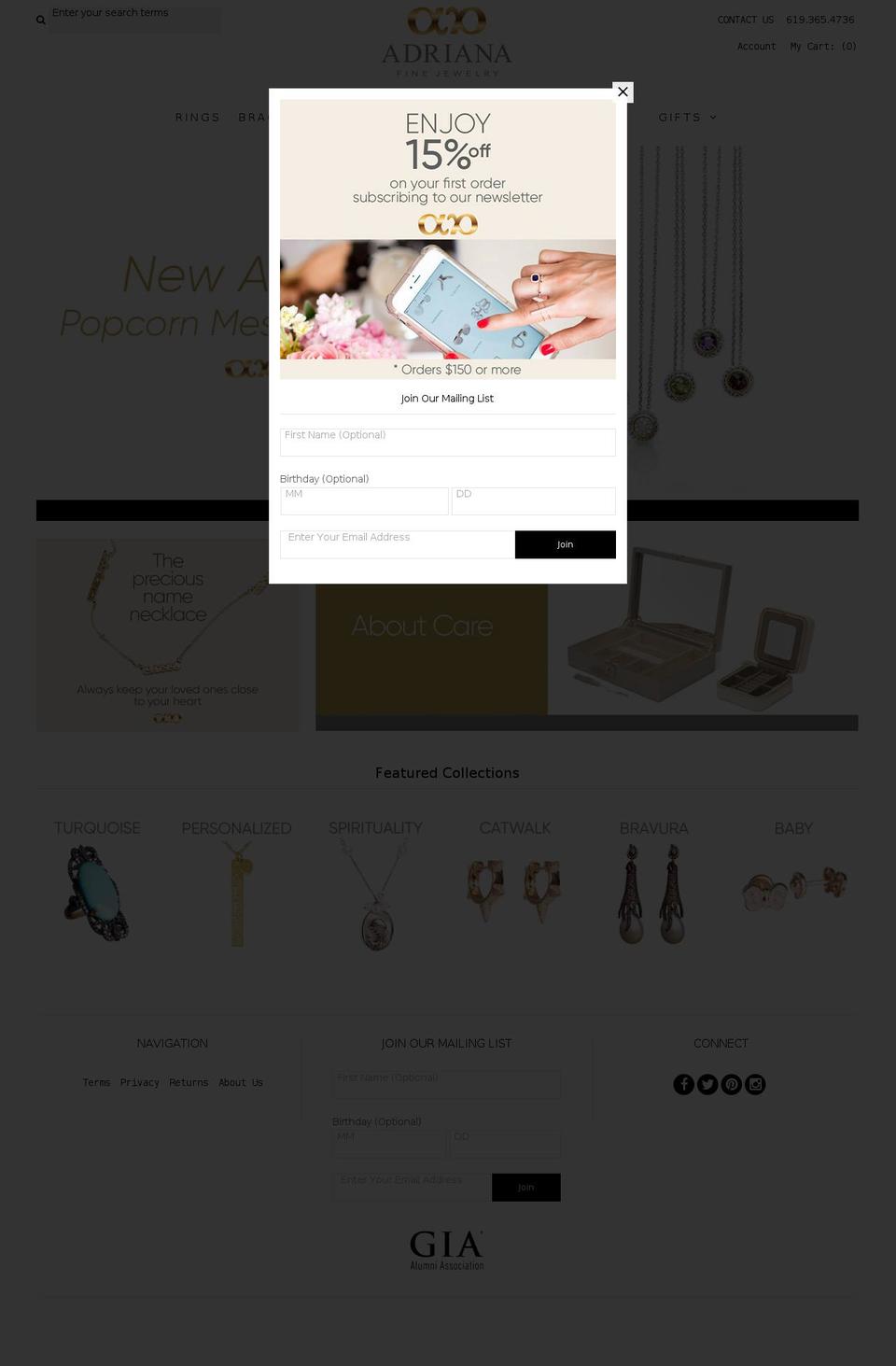 az-finejewelry.com shopify website screenshot