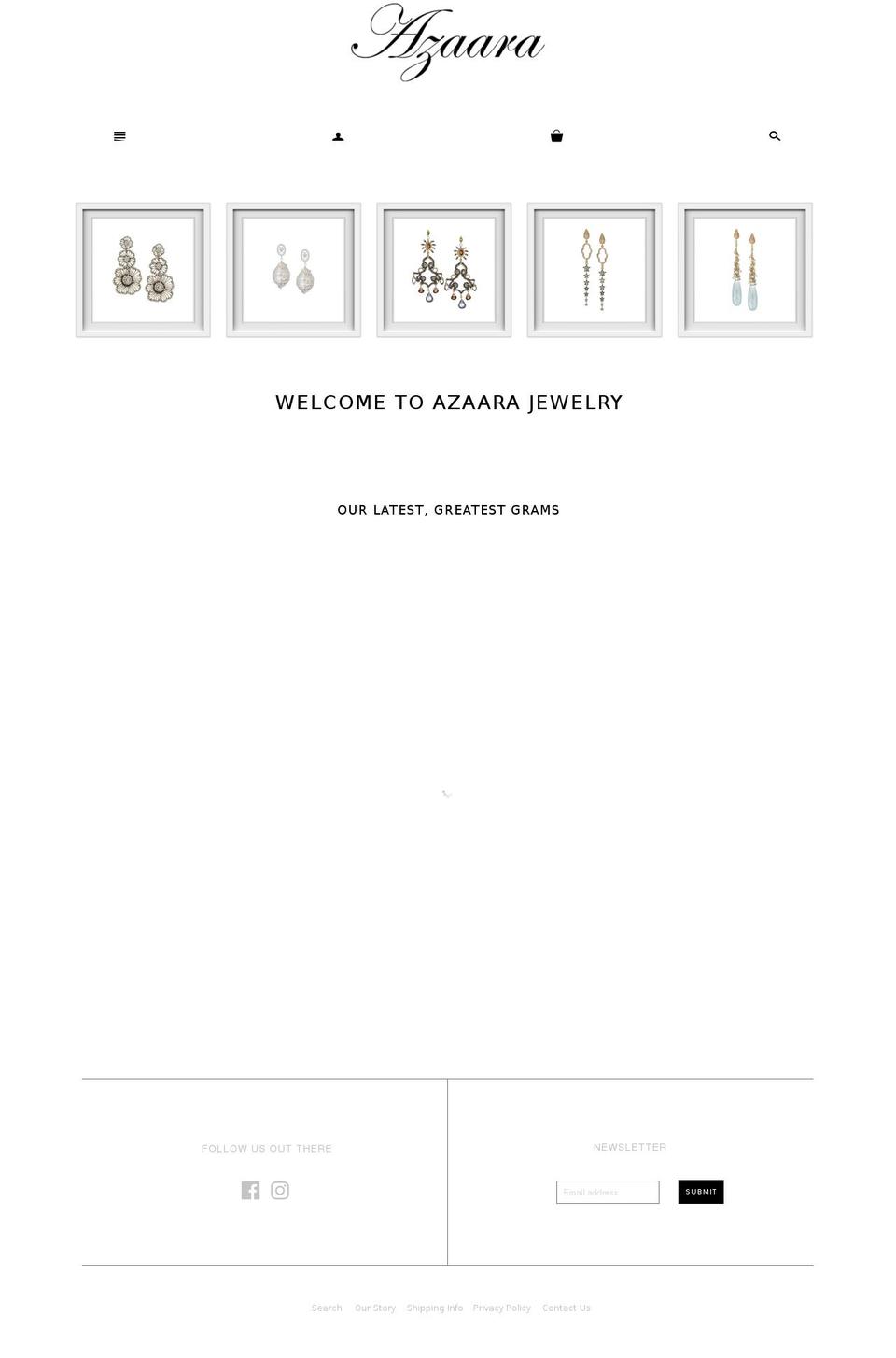 azaara.com — Shopify storefront screenshot