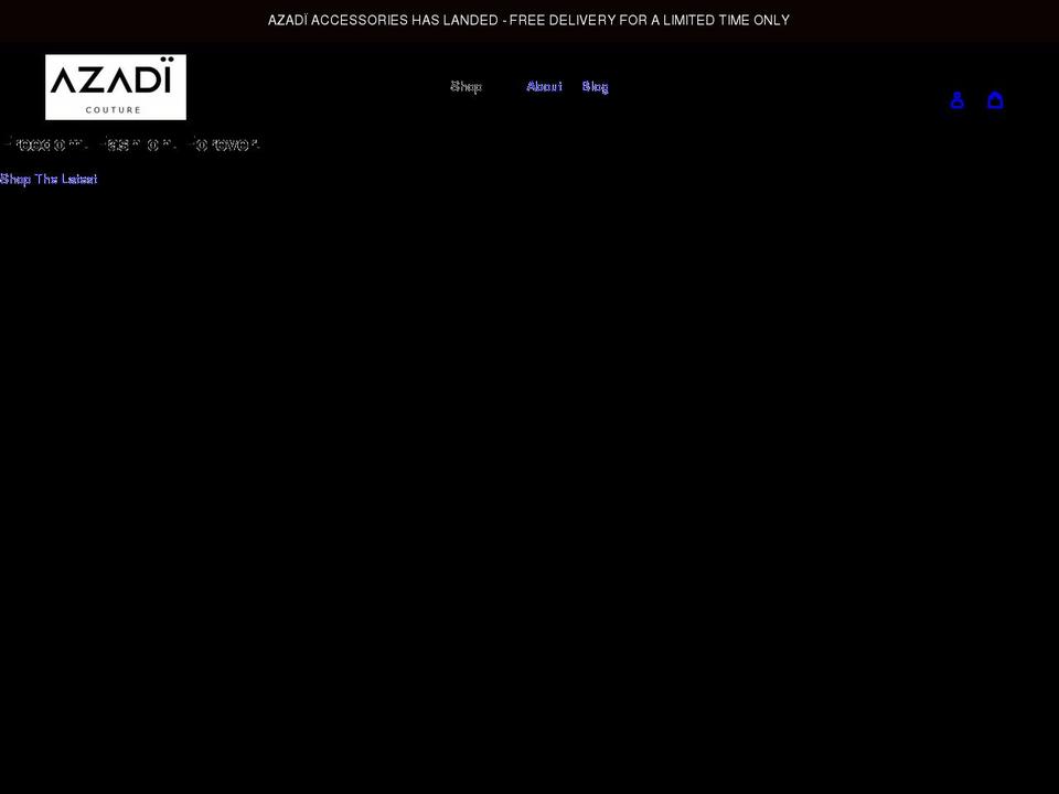 azadicouture.com shopify website screenshot