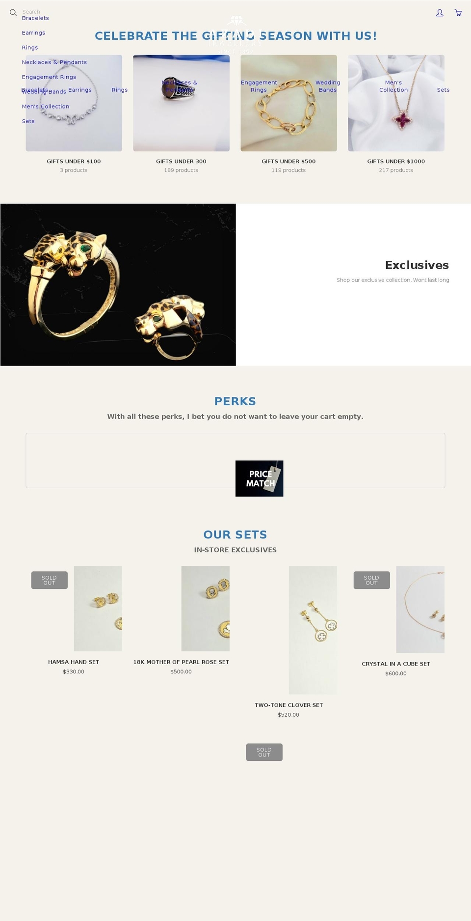 azadijewellery.ca shopify website screenshot