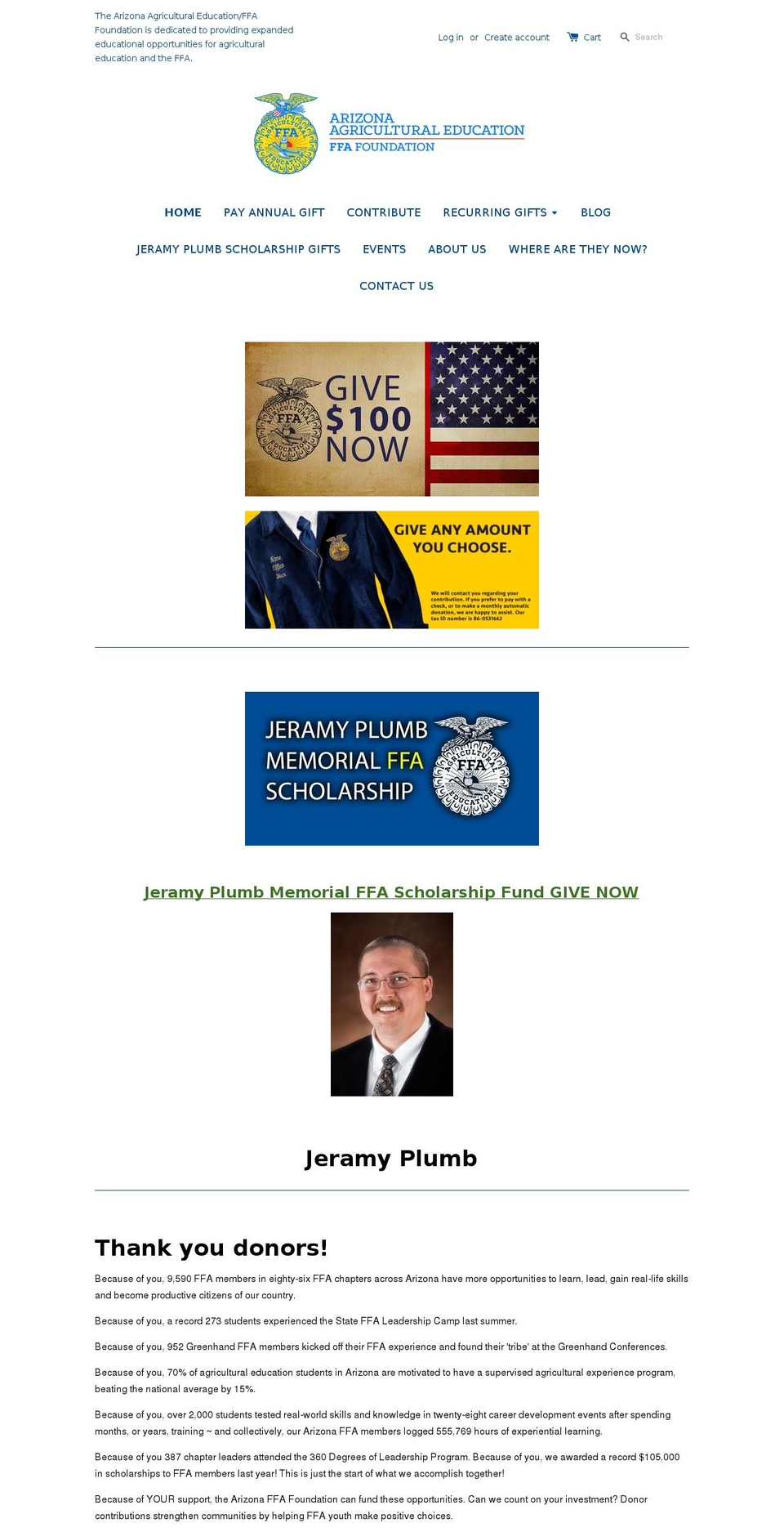 azagedffafoundation.org shopify website screenshot