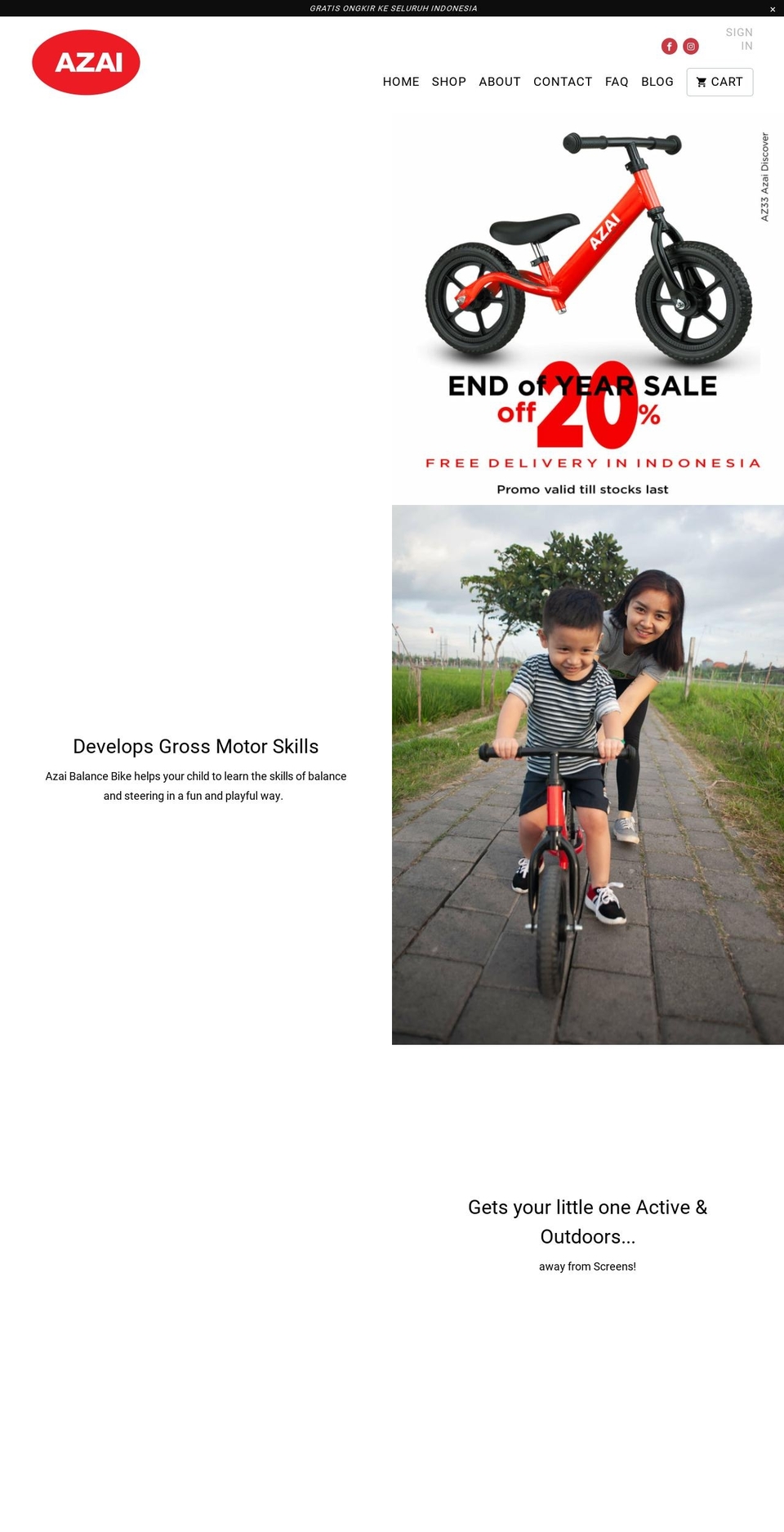 azaibikes.com — Shopify storefront screenshot