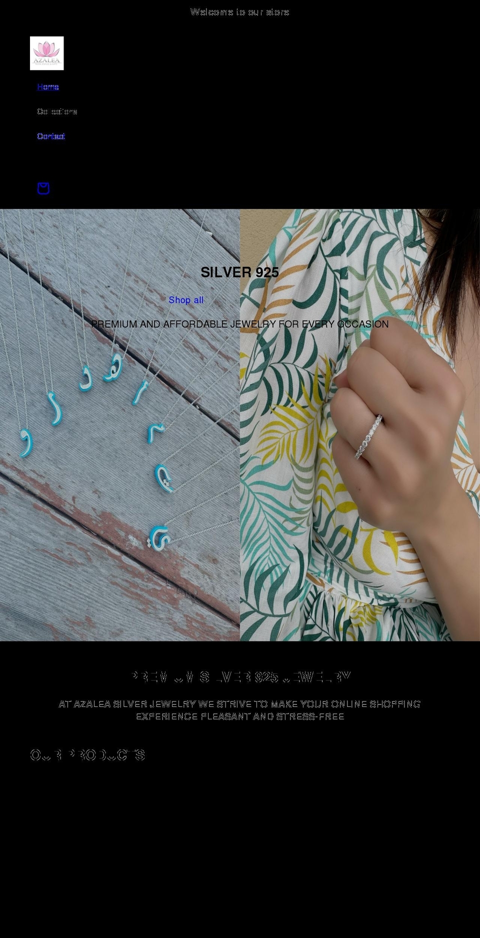 azaleasilver.com shopify website screenshot
