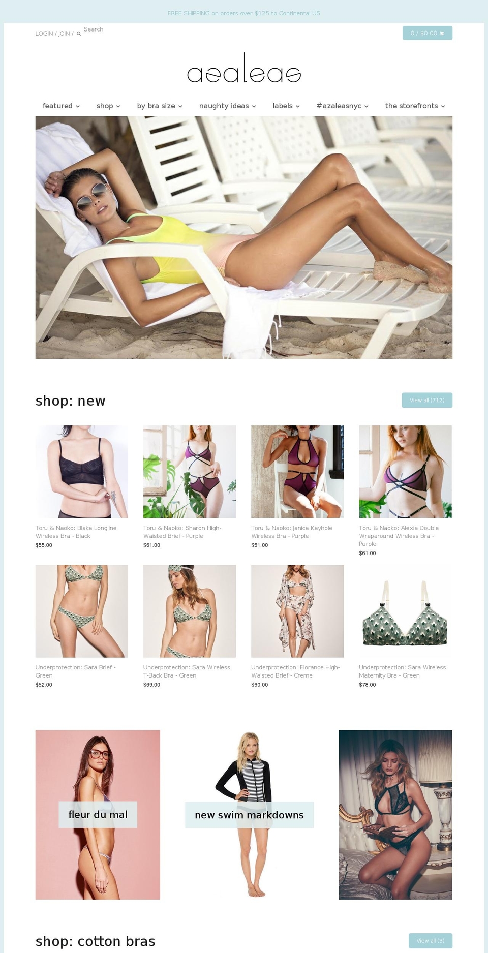 azaleasnyc.com shopify website screenshot