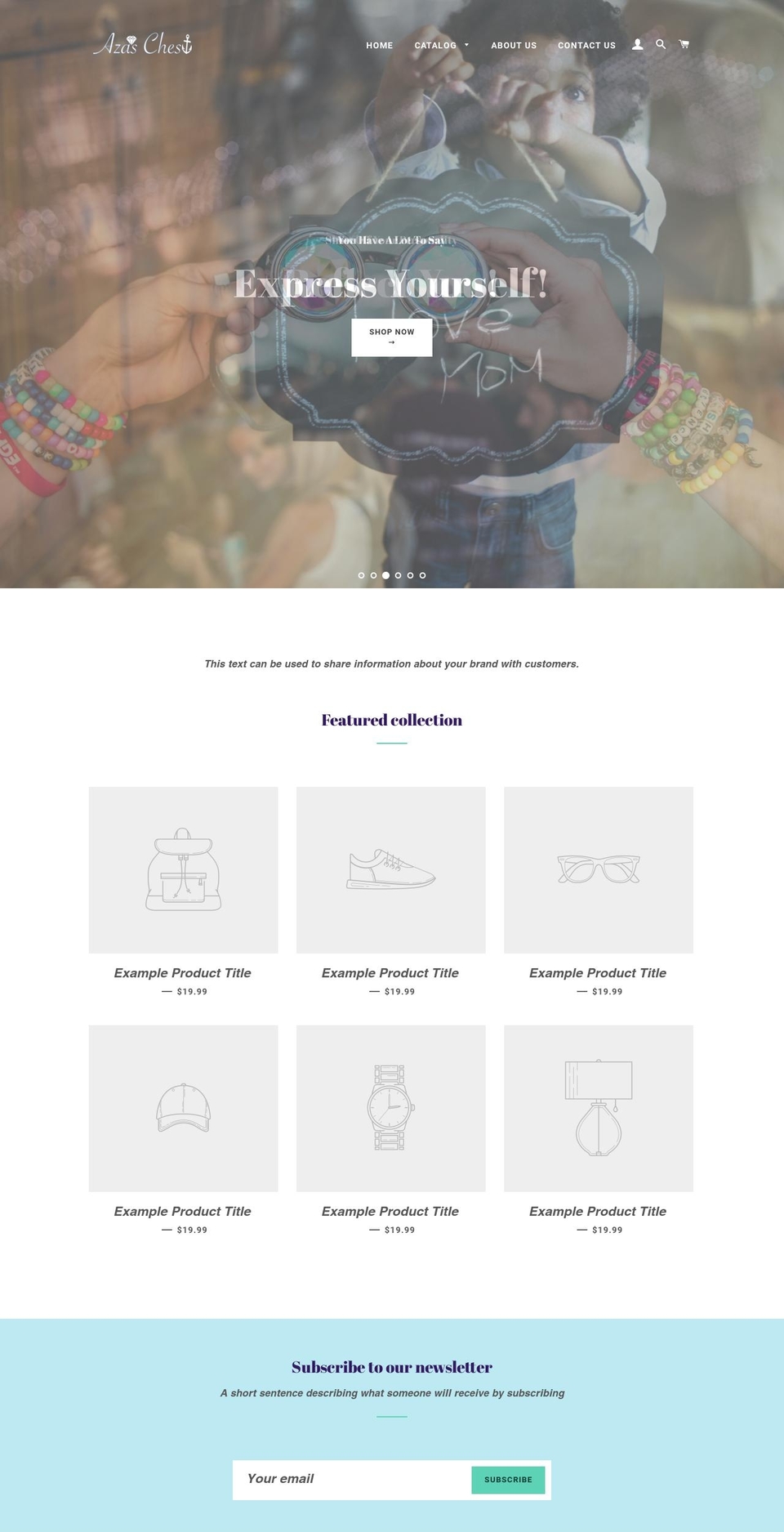 azaschest.com — Shopify storefront screenshot