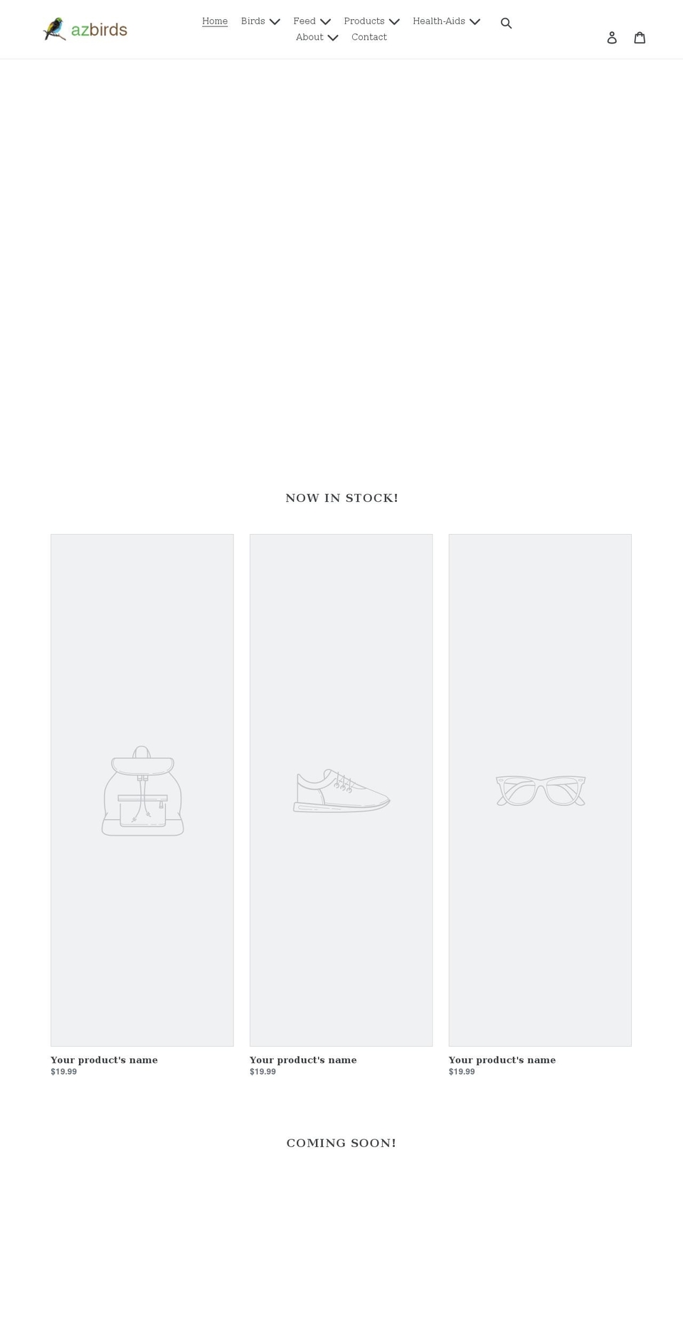 azbirds.com shopify website screenshot