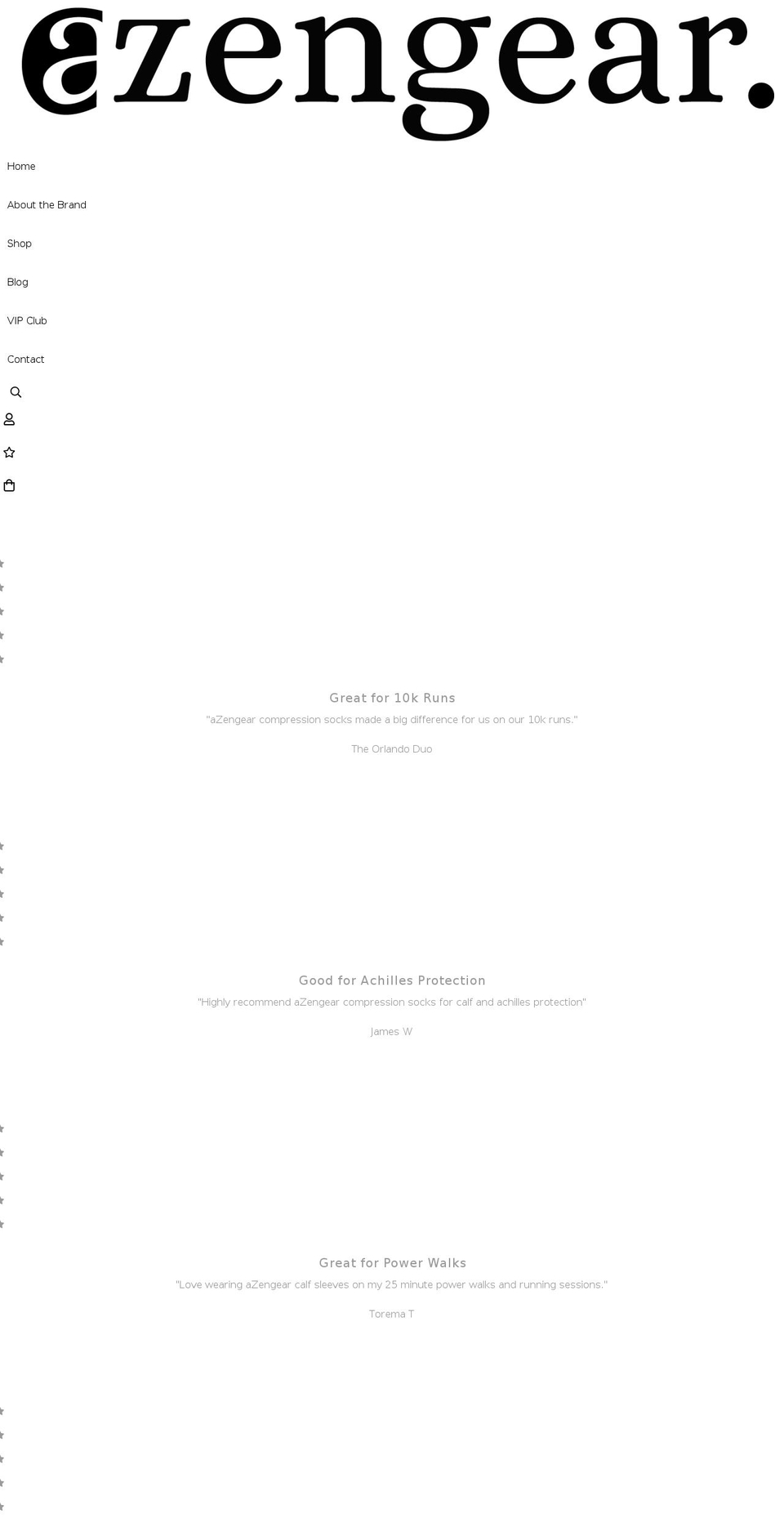 azengear.com shopify website screenshot