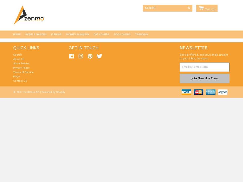azenmo.com — Shopify storefront screenshot