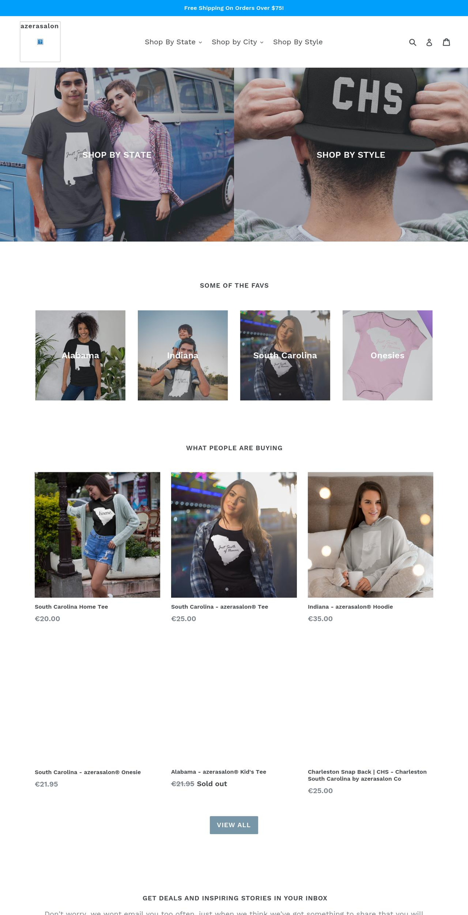 azerasalon.com shopify website screenshot