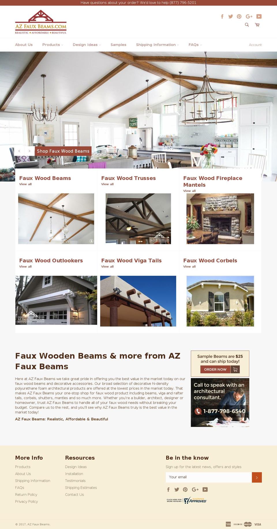 azfaux.com shopify website screenshot