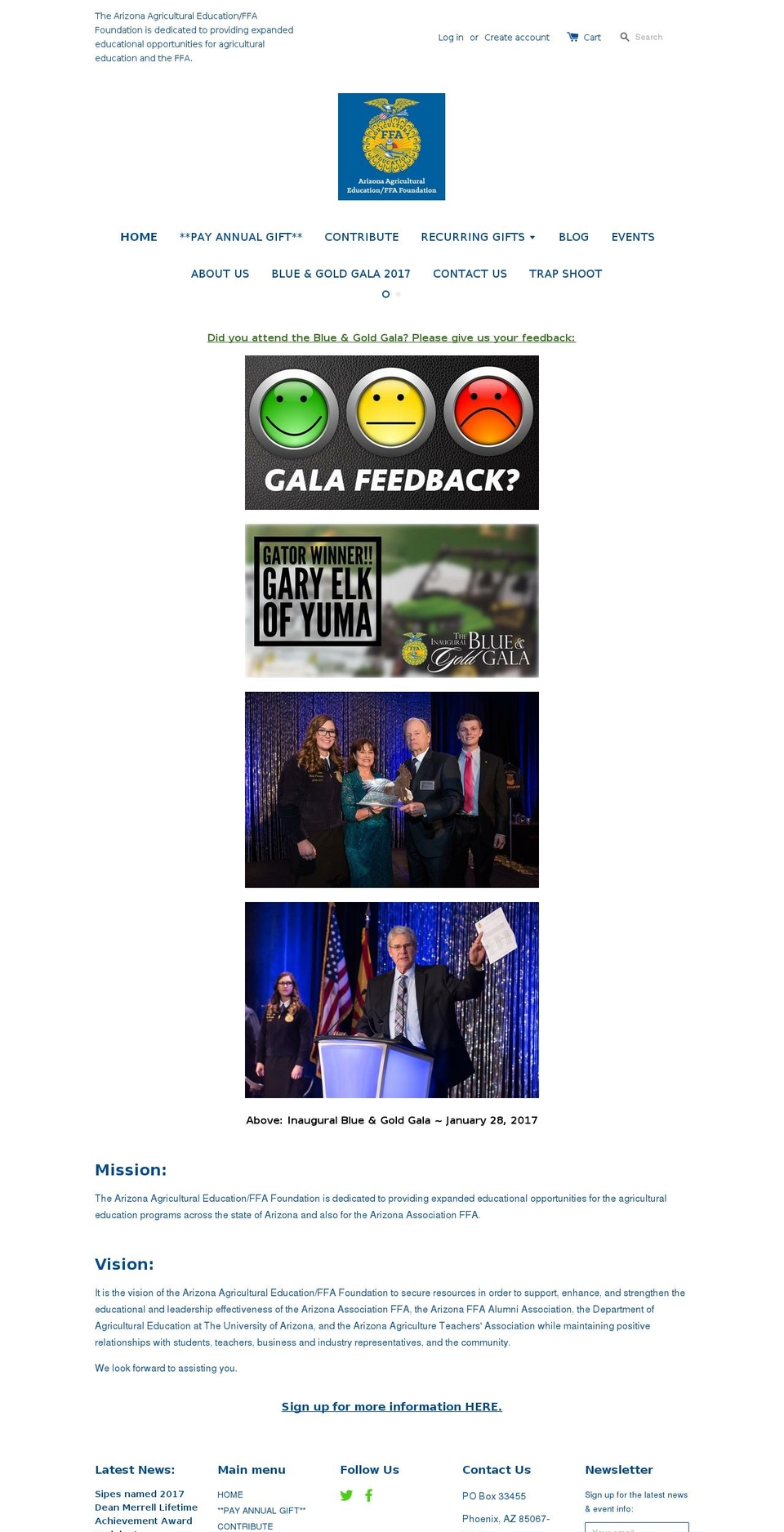 azffafoundation.com shopify website screenshot