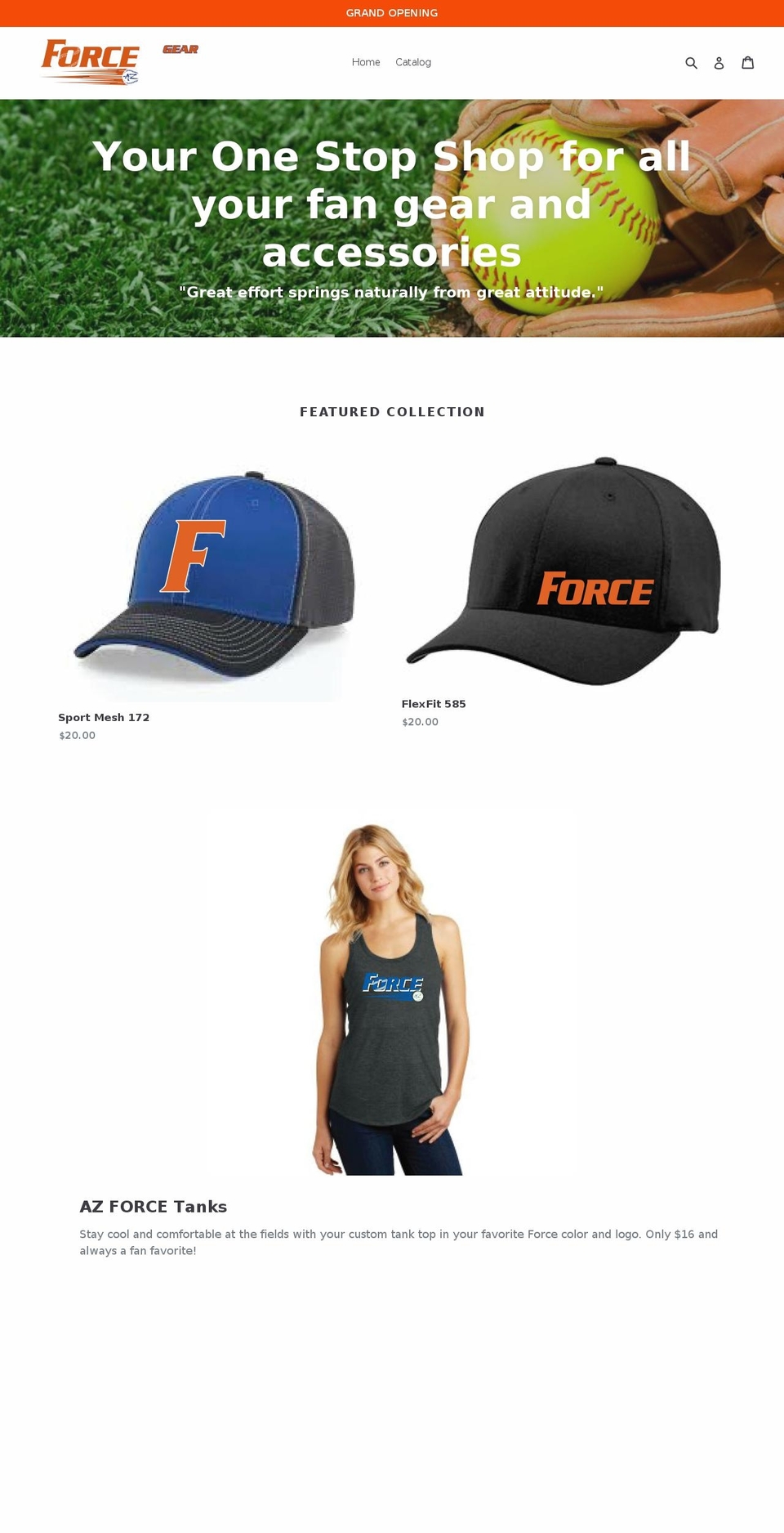 azforceapparel.com — Shopify storefront screenshot