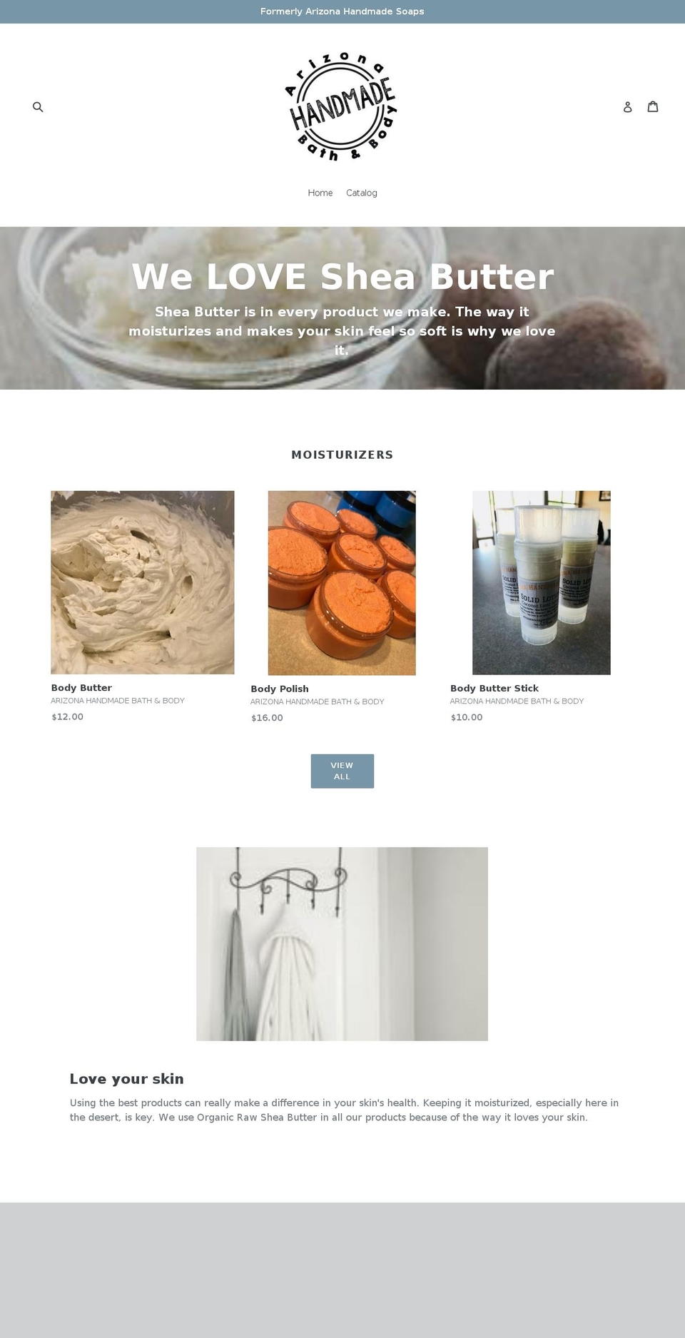 azhandmadesoaps.com — Shopify storefront screenshot
