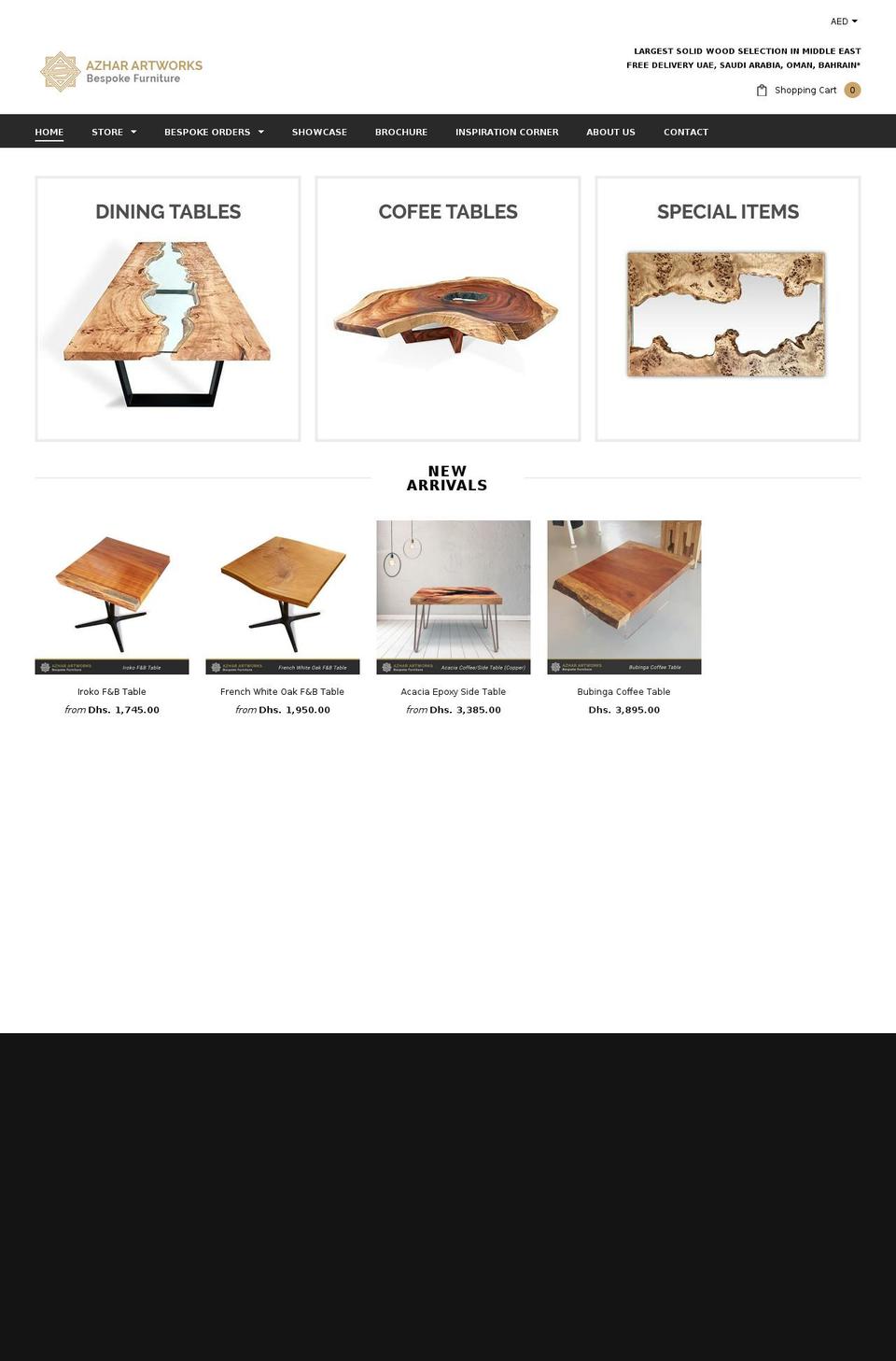 azharartworks.com shopify website screenshot