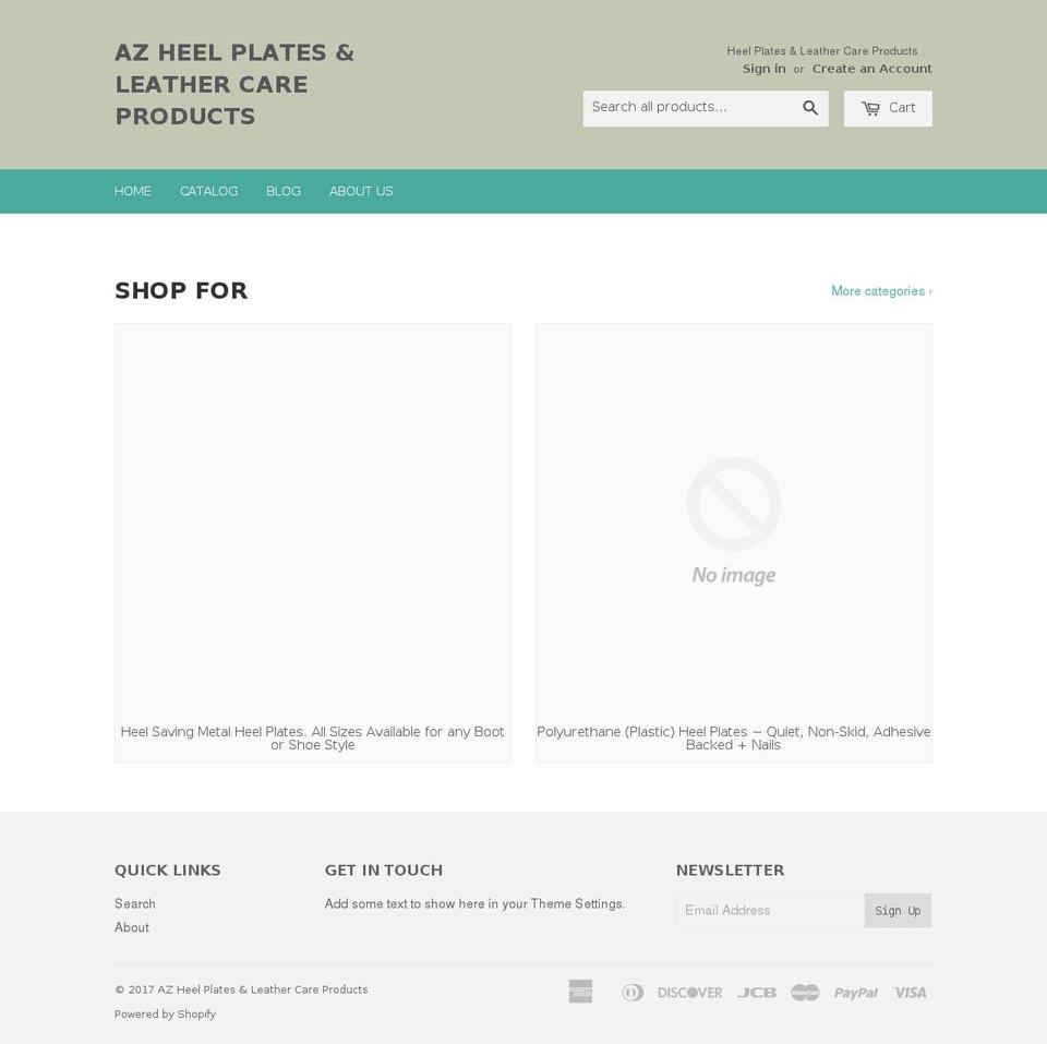 azheelplates.com shopify website screenshot