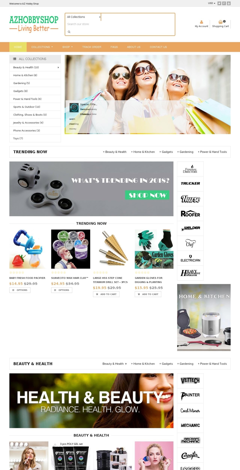 azhobbyshop.com shopify website screenshot