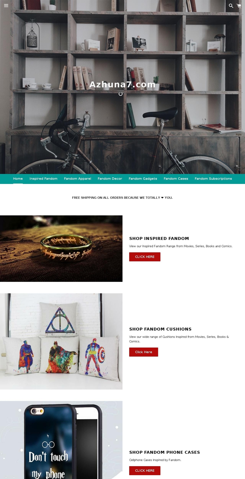 azhuna7.com shopify website screenshot