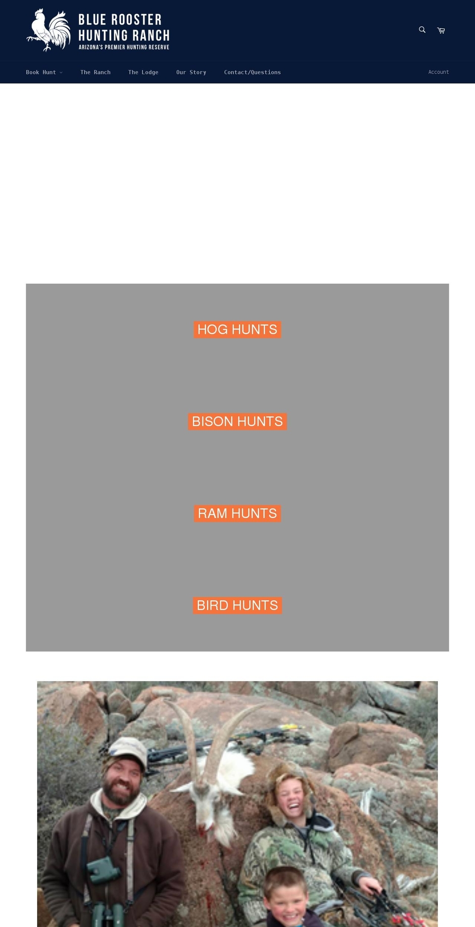 azhuntingclub.com shopify website screenshot