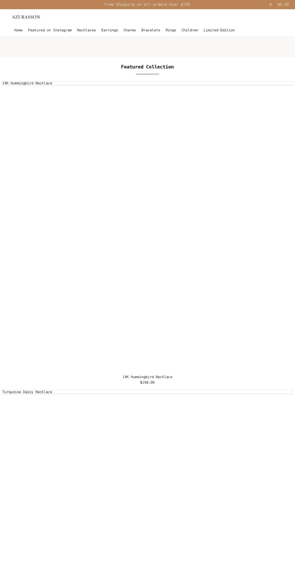 azirasson.com shopify website screenshot
