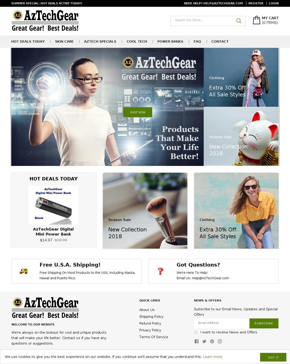 azlnk.com shopify website screenshot