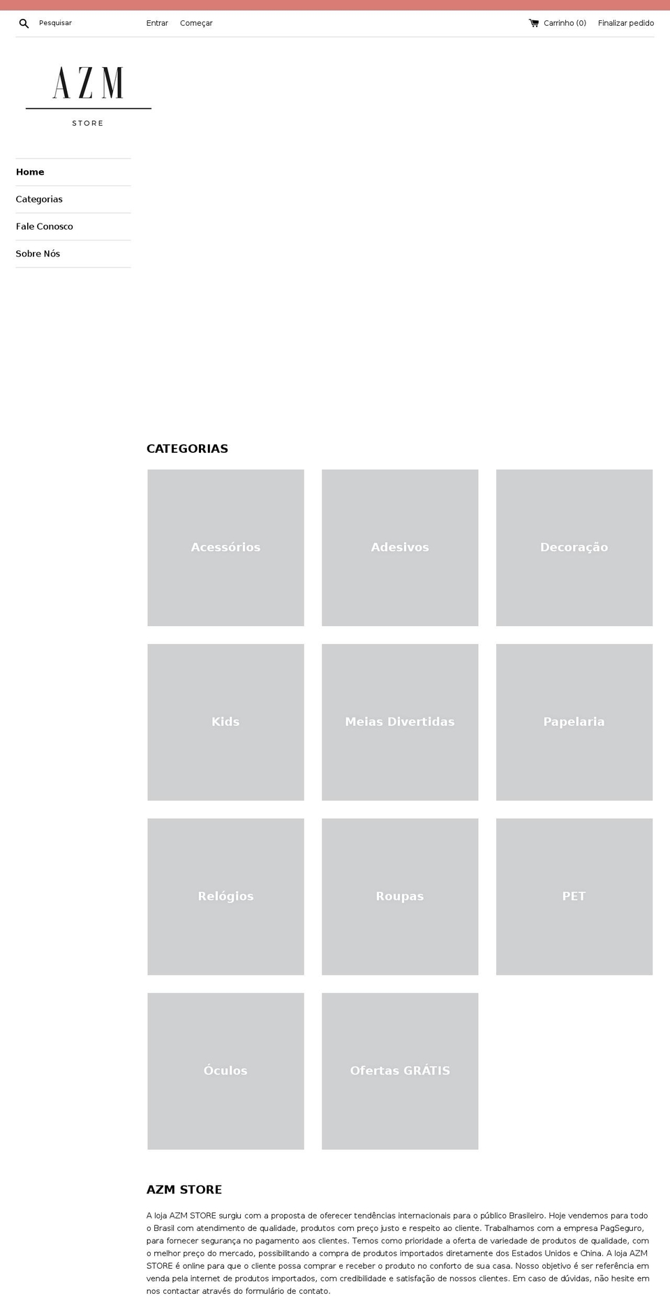azmstore.com — Shopify storefront screenshot