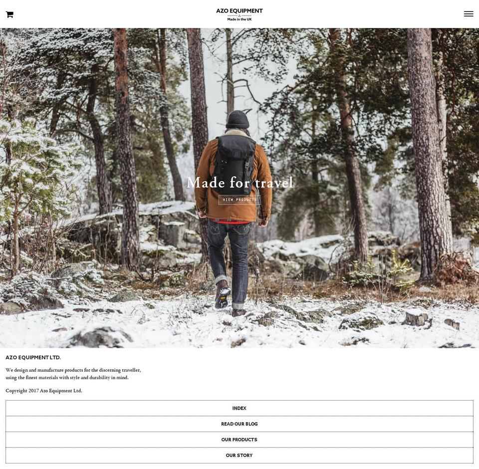 Wayward Shopify theme site example azo-equipment.co.uk