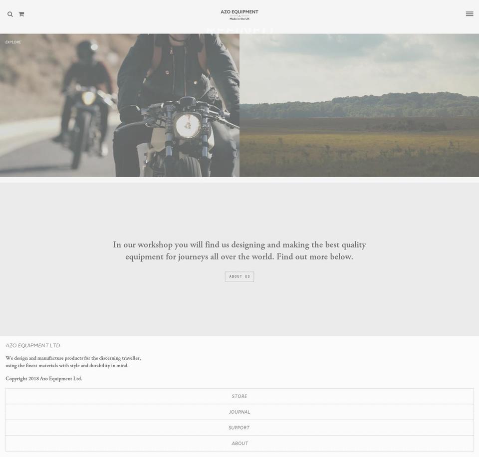 azo-equipment.com — Shopify storefront screenshot