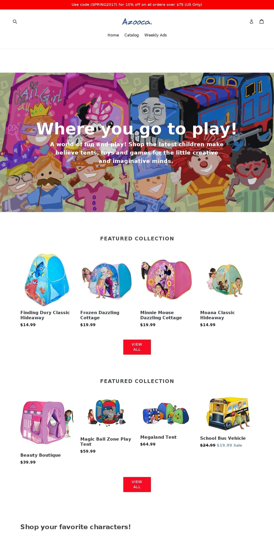 azooca.com shopify website screenshot