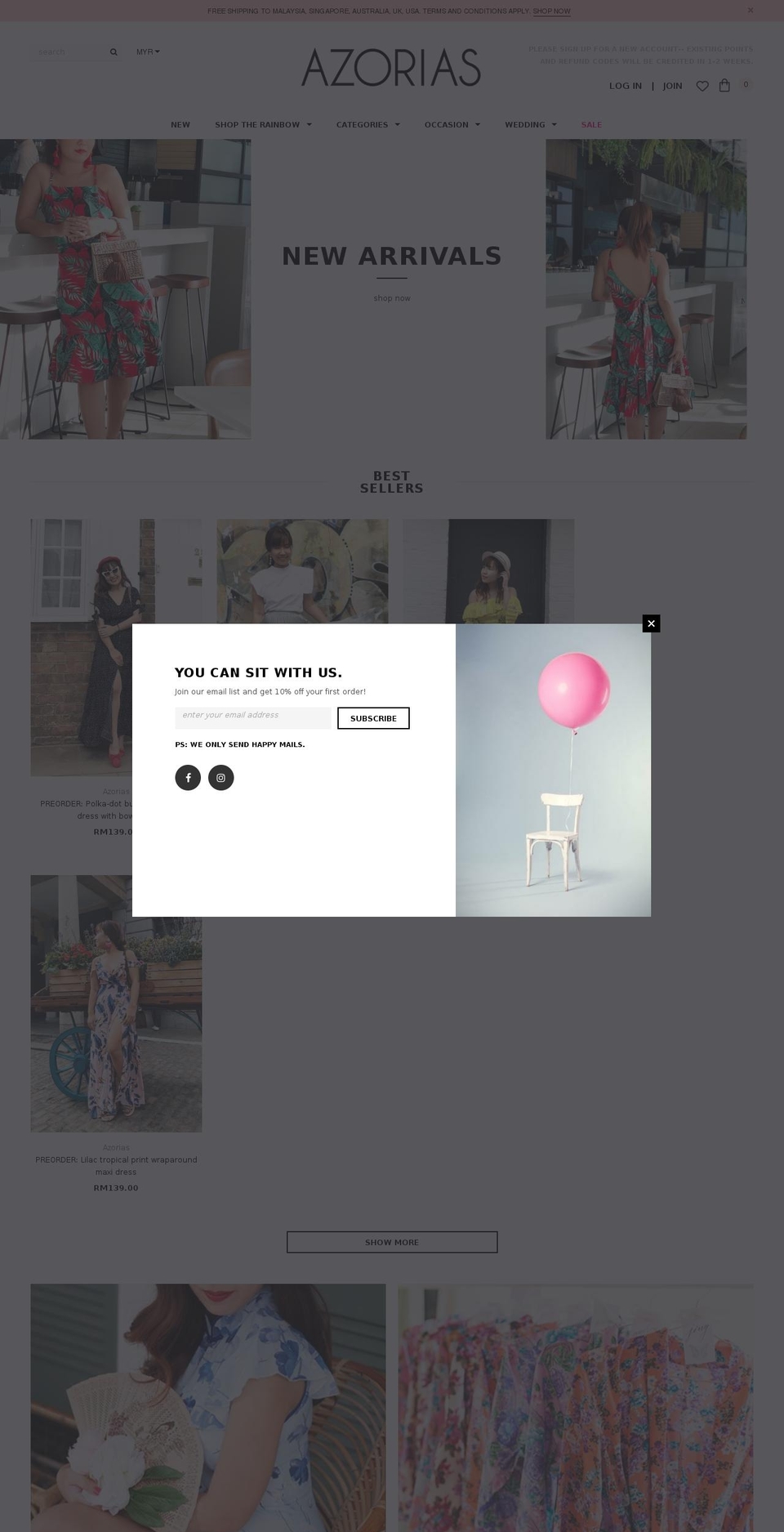 azorias.com — Shopify storefront screenshot