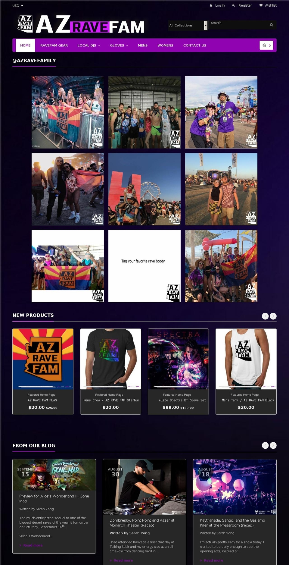 azravefam.net shopify website screenshot