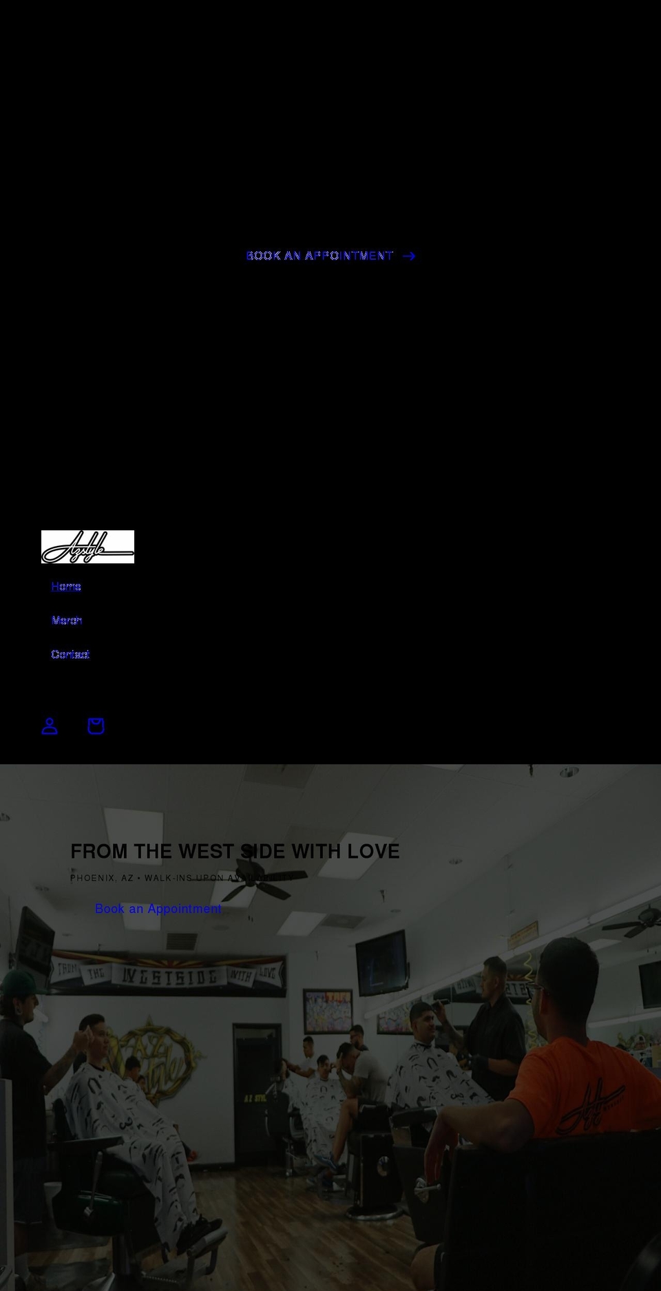 azstylebarbershop.com shopify website screenshot
