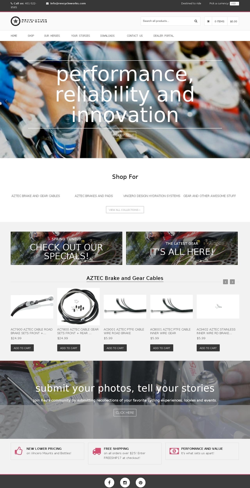 qrack-v1-5-7 Shopify theme site example aztecbicycle.com