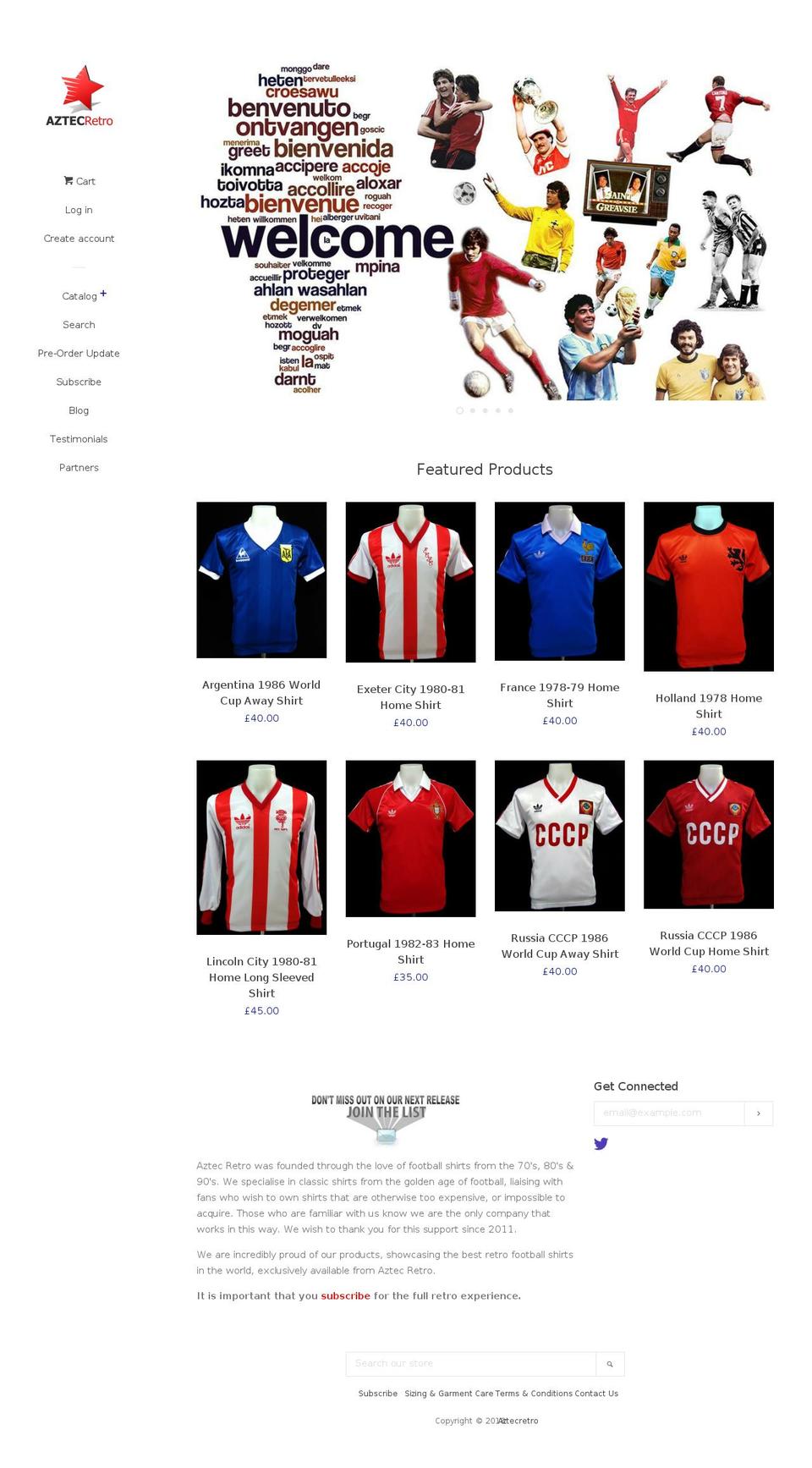 aztecretro.com — Shopify storefront screenshot