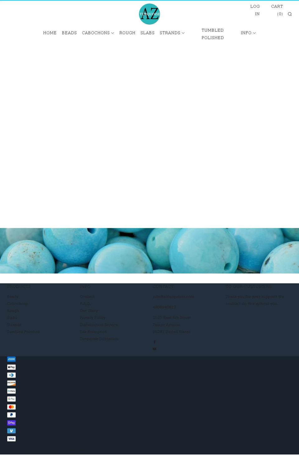 azturquoise.com shopify website screenshot