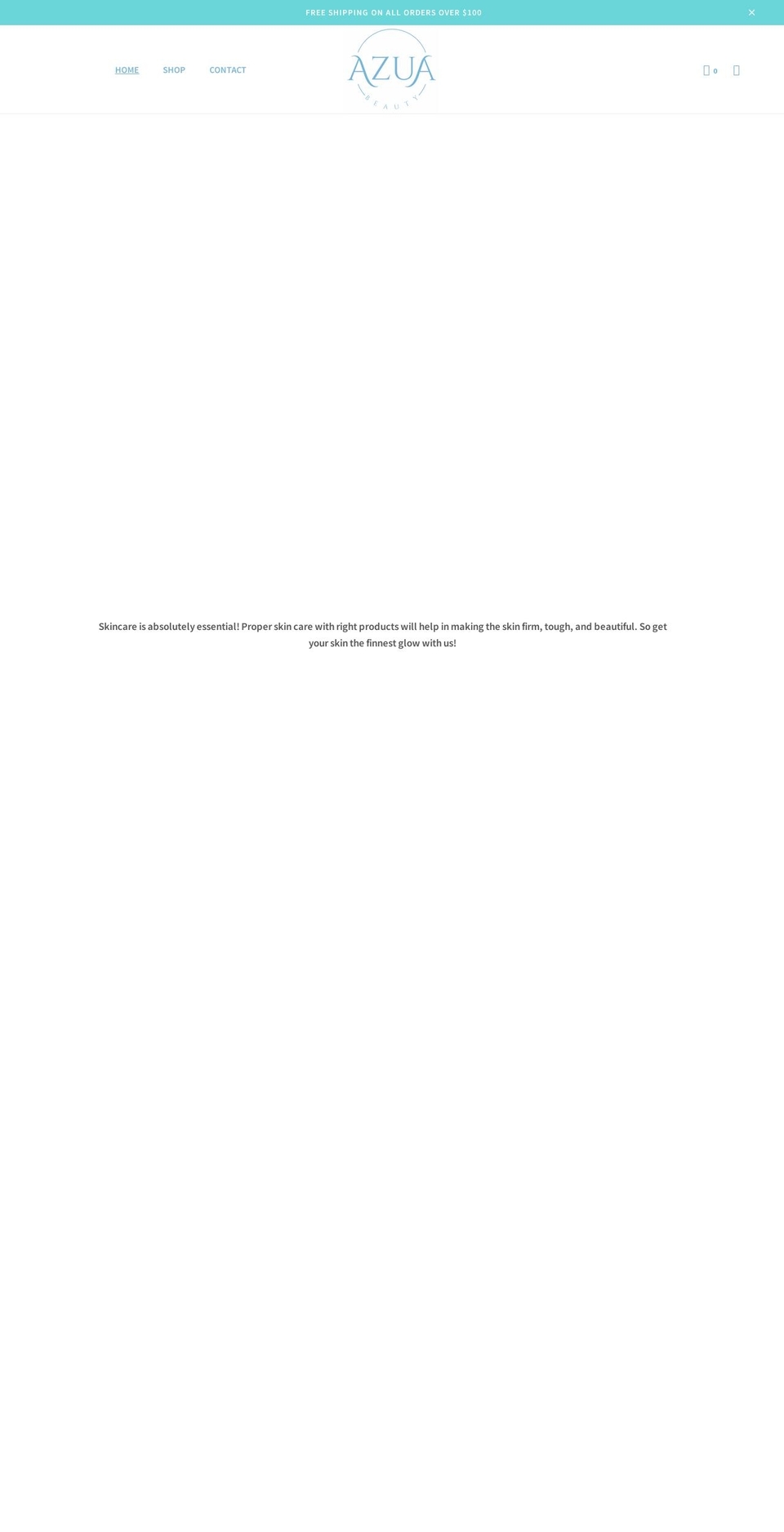 azuaabeauty.com shopify website screenshot