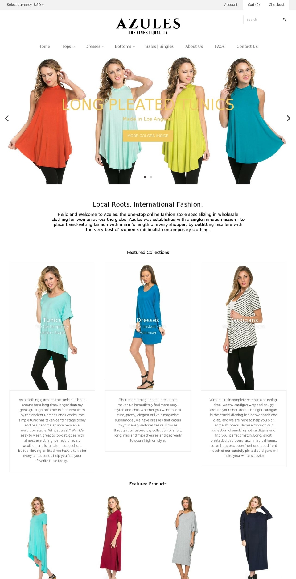 azulescollection.com shopify website screenshot
