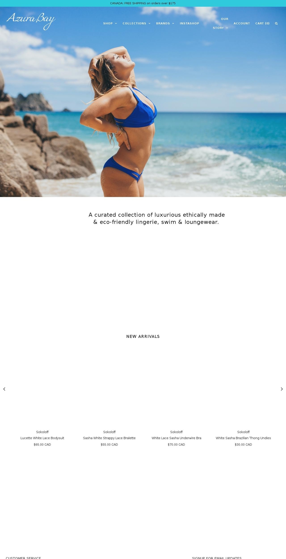 azurabay.com shopify website screenshot