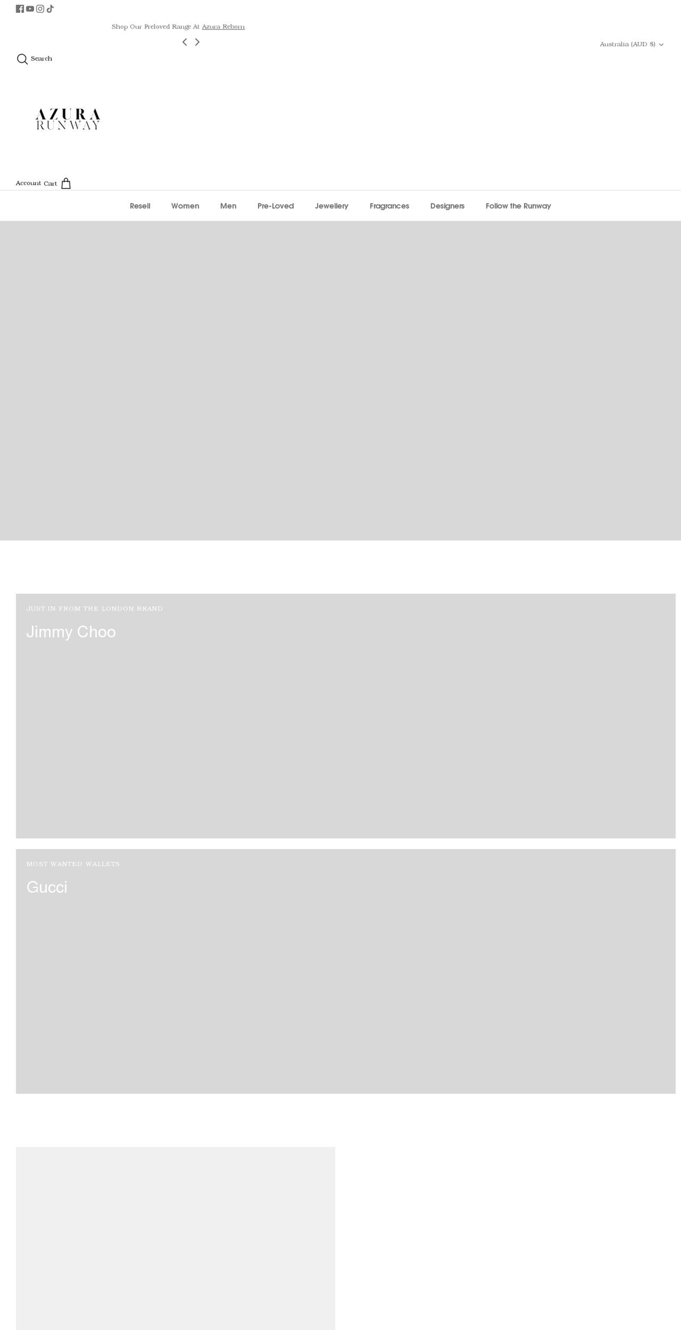 azurarunway.com shopify website screenshot