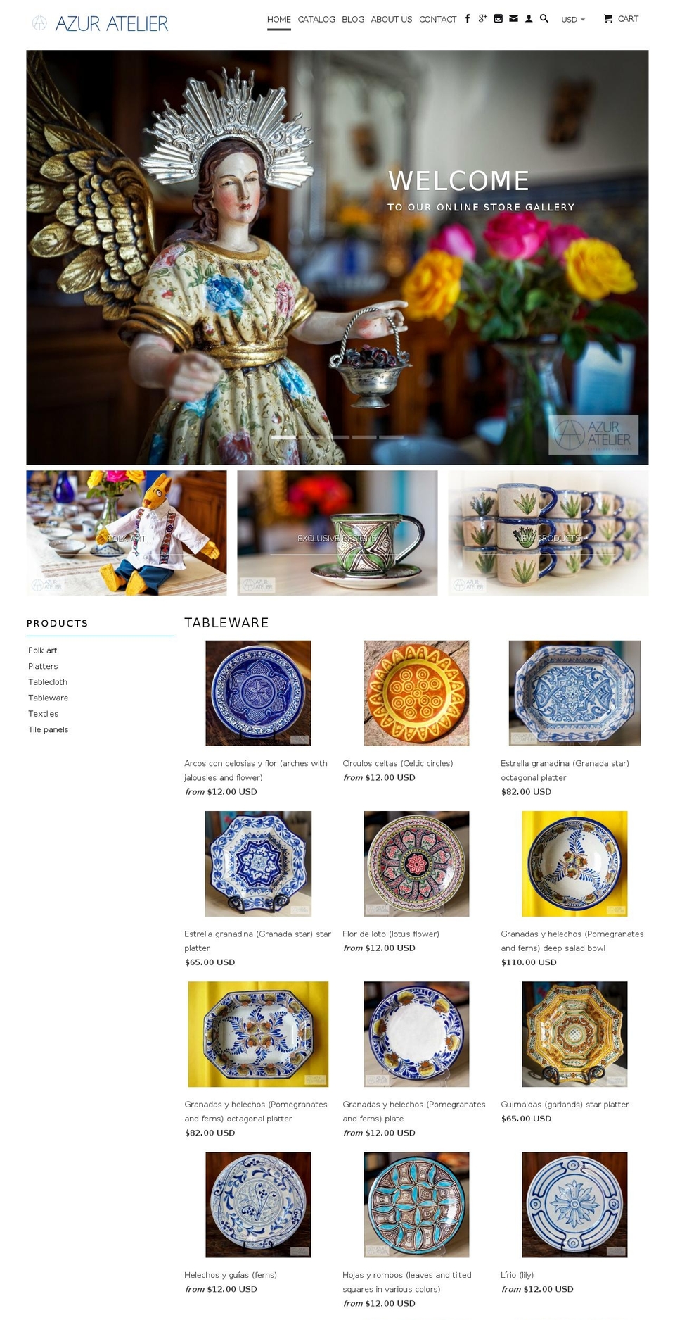 azuratelier.com shopify website screenshot